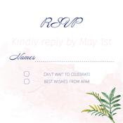 Floral Pink and White RSVP image