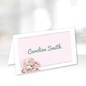 Pink Floral Name Cards