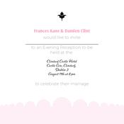 White and Pink Evening Invitation image