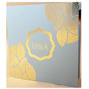 Floral Majestic Moonlight Silver Invitation with Gold Foil image