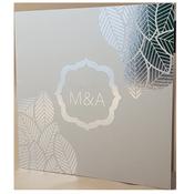 Floral Luxus Real Silver Invitation with Silver Foil image