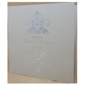 Elegant Sand Invitation with Silver Foil image