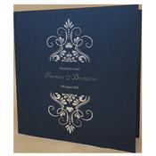 Elegant King Blue Invitation with Silver Foil image