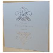 Elegant Real Silver Invitation with Silver Foil image