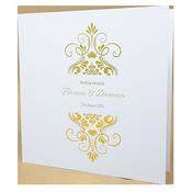 Elegant White Invitation with Gold Foil image