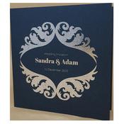 Royal King Blue Invitation with Silver Foil image