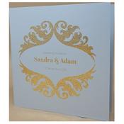 Royal Real Silver Invitation with Gold Foil image