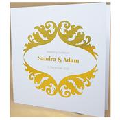 Royal White Invitation with Gold Foil image