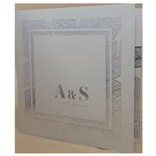 Palm Tree Classic Sand Invite with Silver Foil image