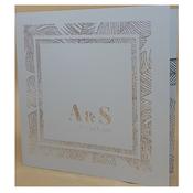 Palm Tree Luxus Real Silver Invitation with Silver Foil image