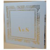 Palm Tree Luxus Real Silver Invitation with Gold Foil image