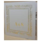 Palm Tree Classic Sand Invitation with Gold Foil image