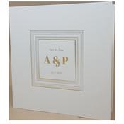 Square Real Silver Invitation with Gold Foil image