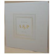 Square Sand Invitation with Gold Foil image