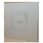 Square Sand Invitation with Silver Foil image
