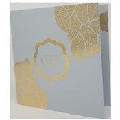 Floral Luxus Real Silver Invitation with Gold Foil image