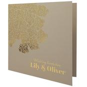 Oriental Majestic Sand Invitation with Gold Foil image