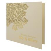 Oriental Majestic Candlelight Invitation with Gold Foil image