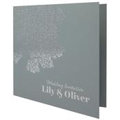 Oriental Majestic Moonlight Silver Invitation with Silver Foil image