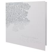 Oriental Majestic Marble White Invitation with Silver Foil image