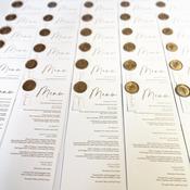 Individually Named Wedding Menus