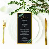 Gold Wedding Menu Cards