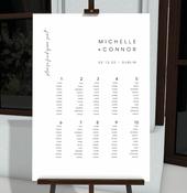 Wedding Table Plan - Black and white