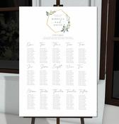 Wedding Table Plan - Botanic Frame