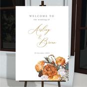 Wedding Welcome Sign - Rustic Bouquet
