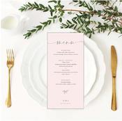Wedding Menu Cards - Blush pink