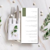 Sage Green Named Wedding Menus