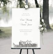 Wedding Welcome Sign - Venue Illustration
