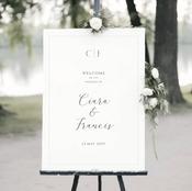 Wedding Welcome Sign - Initials