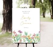 Wedding Welcome Sign - Wildflower