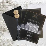 Wedding Venue Illustrations Black and Gold