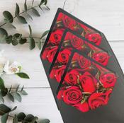 Wedding Envelope Liners | Red Roses