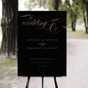Wedding Welcome Sign - The Bellmont Black