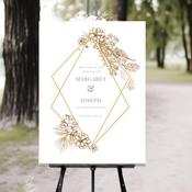 Wedding Welcome Sign - Fern Diamond