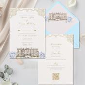 Wedding Venue Watercolour - Blue