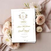 Wedding Ceremony Booklets | Pastel Wreath
