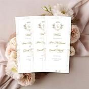 Wedding Ceremony Trifolds | Order of Service - Pastel Wreath
