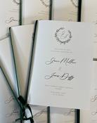 Wedding Ceremony Booklets | Forest Green Ribbon