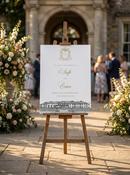 Wedding Welcome Sign - Gold Crest Venue