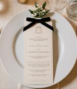 Wedding Menu with Bow
