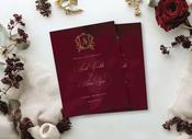 Wedding Ceremony Booklets | Luxury Burgundy