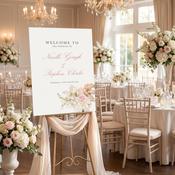 Wedding Welcome Sign - Spring Pink