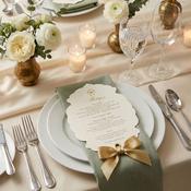 Die-cut Wedding Menus - Chateau Elegance