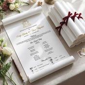 Wedding Ceremony Scrolls | Gold Crest Scroll