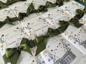 Wedding Ceremony Trifolds | Wildflower Arch with ribbon