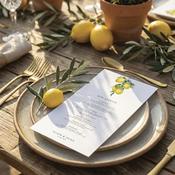 Wedding Menu Cards - Mediterranean Lemons